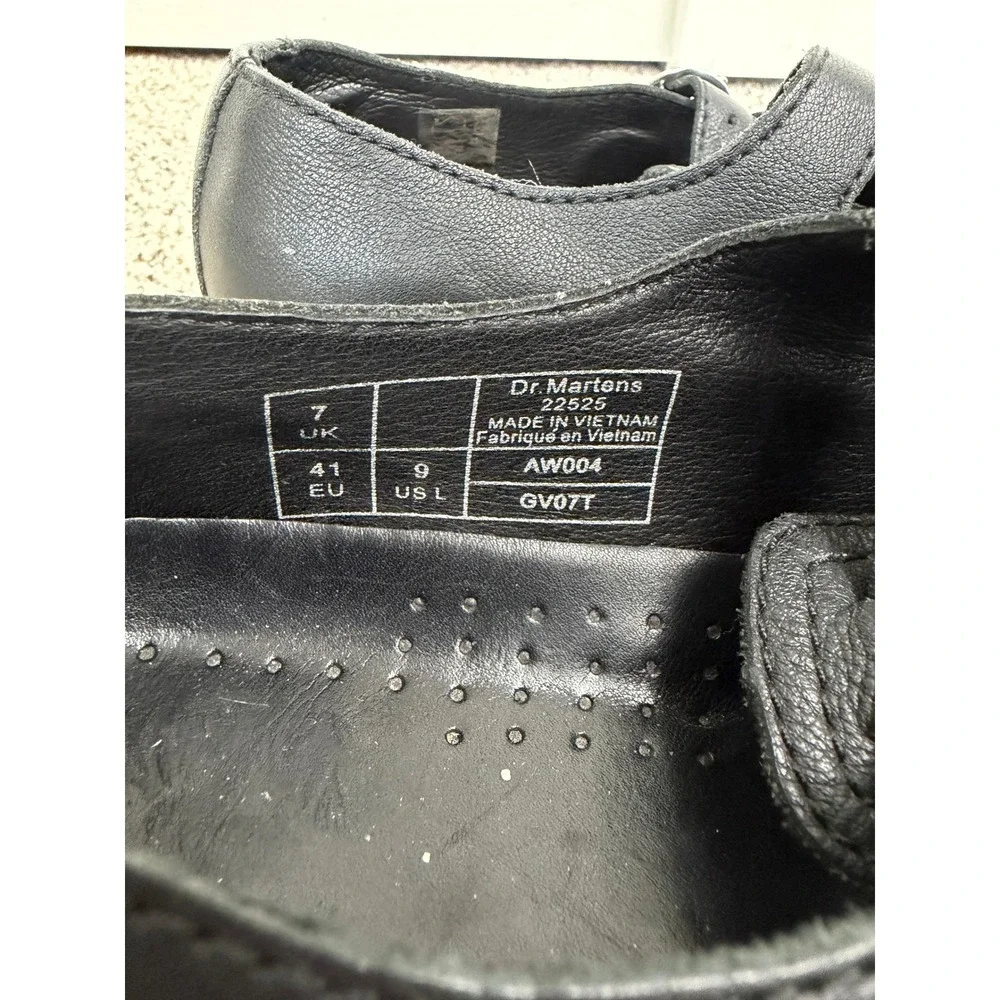 Dr. Martens Mary Jane Shoes Womens 9 Double Strap Brogue Black Schoolgirl